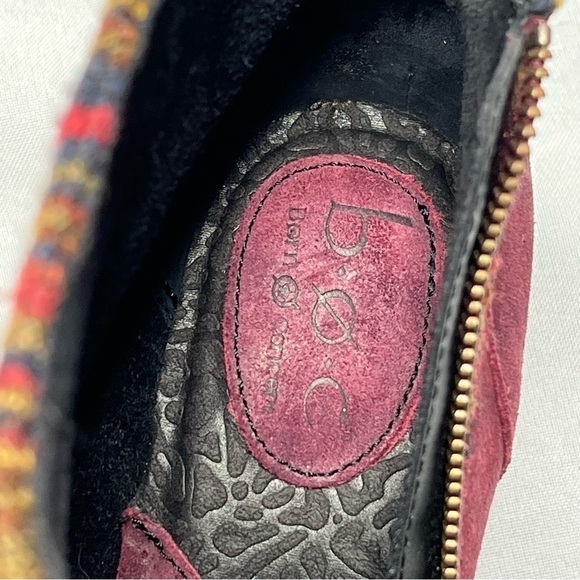B.O.C Born Concept Burgundy Leather Charon Ankle Booties Boots Size 8.5M - Picture 8 of 16